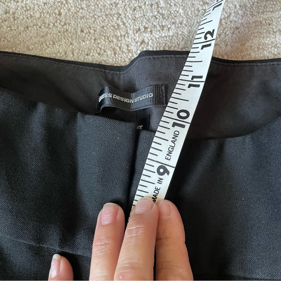 EXPRESS Editor Pants, Black Trousers, Straight Flare Leg, Work Pants, size 4S - Picture 6 of 8